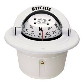 Ritchie F-50W Explorer Compass Flush Mount - White