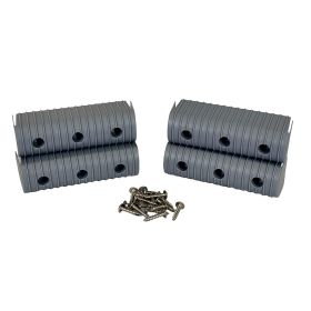 Caliber Bunk Wrap End Cap 2X6" Grey Accy Kit 4-Pk W/ Ss Hrdw