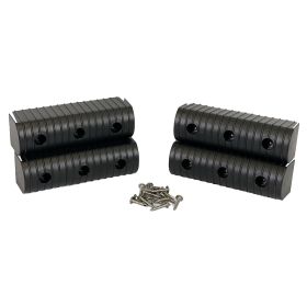 Caliber Bunk Wrap End Cap 2X6" Black Accy Kit 4-Pk W/ Ss Hrdw