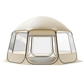 Pop up Bubble Tent, 15 x 13.8 ft Waterproof & UV-Resistant, Clear Camping Tent Shelter, Outdoor Garden Dome Igloo Tents with Windows